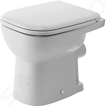 Duravit D-Code - Stojace WC, ploché splachovanie, zadný odpad, biela 21090900002