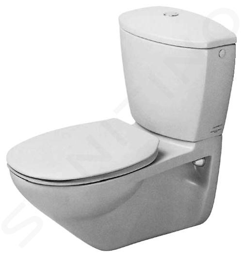 Duravit Duraplus - Miska WC wielofunkcyjna, montowana do ściany, odpływ tylny, kolor biały 0195090000