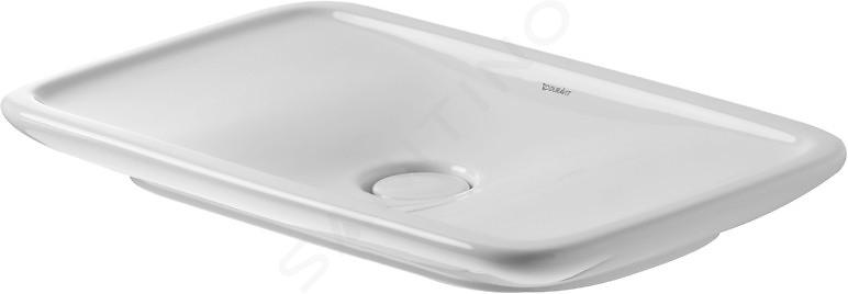 Duravit Puravida - Cuenca de lavabo sin rebosadero, 695x415 mm, blanca 0370700000