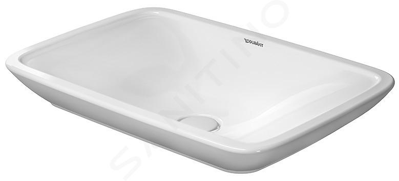 Duravit Puravida - Waschbecken ohne Hahnloch ohne Überlauf, 700 mm x 465mm, Weiß 0369700000