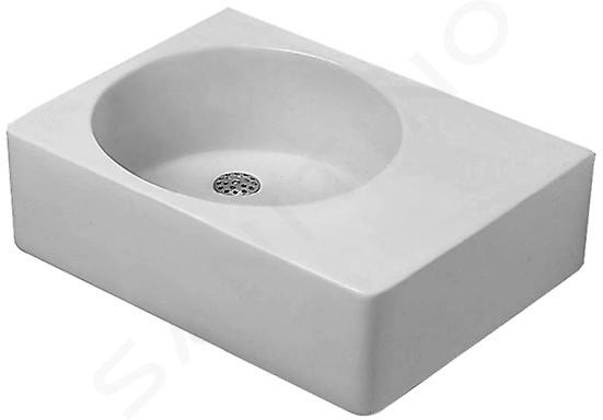 Duravit Scola - Universalbecken mit Überlauf, 615 mm x 460 mm, Weiß - ohne Hahnloch, Spülfläche links 0684600000