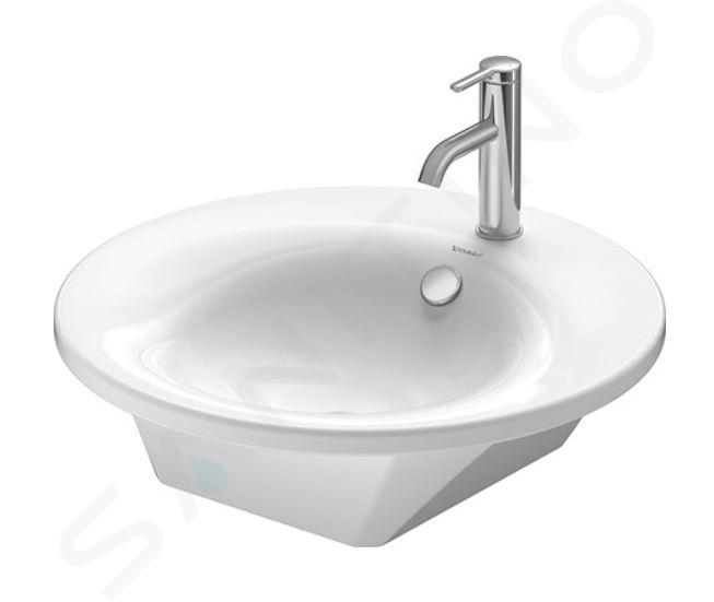 Duravit Starck 1 - Umywalka meblowa z przelewem, średnica 580 mm, kolor biały 0406580000