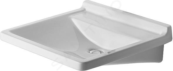 Duravit Starck 3 - Lavabo Med 60x55 cm, sin orificio para grifo, blanco 0312600000