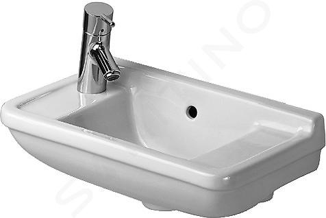 Duravit Starck 3 - Lavamani 500x260 mm, senza foro per miscelatore, bianco 0751500000