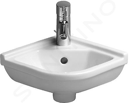 Duravit Starck 3 - Lavoar de colț 430x380 mm, cu 1 orificiu pentru baterie, alb 0752440000