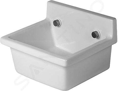 Duravit Starck 3 - Uitstortgootsteen 480x425 mm, zonder kraangat, met WonderGliss, wit 03134800001