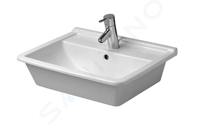 Duravit Starck 3 - Lavabo de mueble 560x465 mm, con 1 orificio para grifería, blanco 0302560000