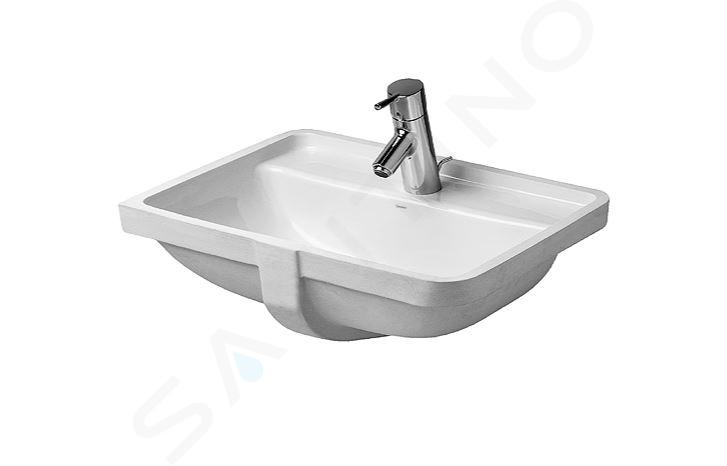 Duravit Starck 3 - Umývadlo zápustné, 490x365 mm, s prepadom, s otvorom na batériu, biela 0302490000