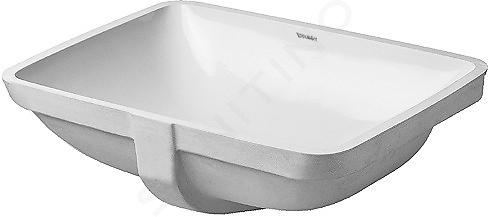 Duravit Starck 3 - Umývadlo zápustné, 490x365 mm, bez otvoru na batériu, biela 0305490000