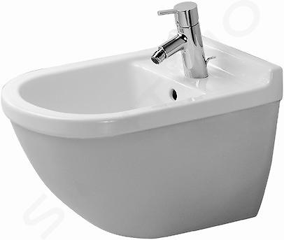 Duravit Starck 3 - Wand-Bidet mit Überlauf, mit WonderGliss, weiß 22801500001