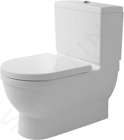 Duravit Starck 3 - WC Kombi Big Toilet, mit WonderGliss, Weiß 21040900001