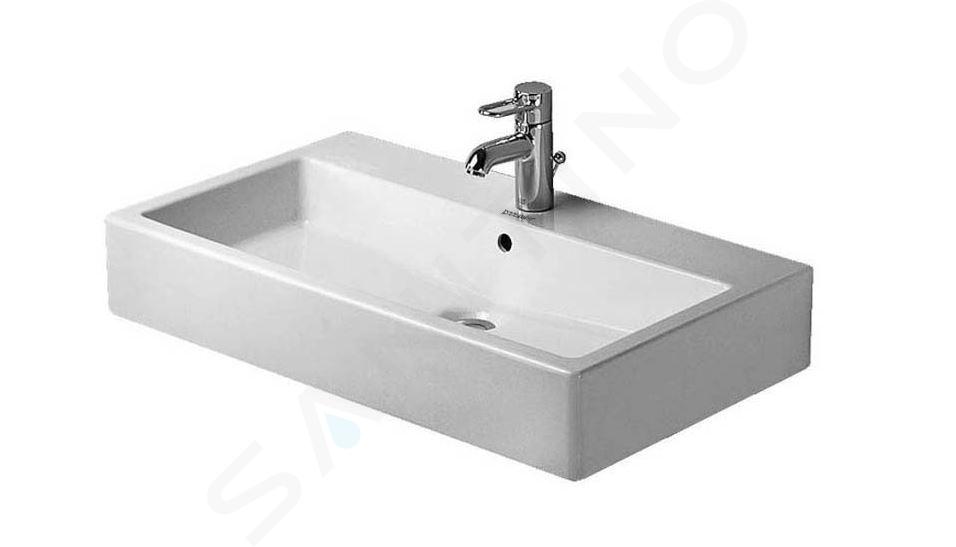 Duravit Vero - Umywalka 80x47 cm, z przelewem, z otworem na baterię, biała 0454800000