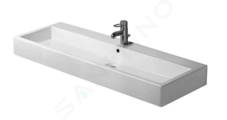 Duravit Vero - Umyvadlo nábytkové 1200x470 mm, s 1 otvorem pro baterii, s WonderGliss, alpská bílá 04541200271