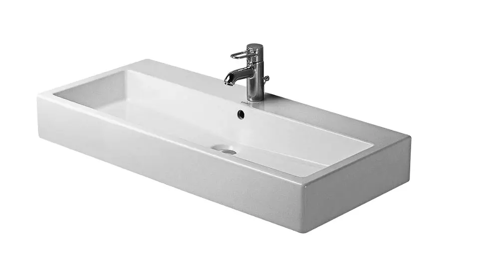 Levně Duravit Vero - Umyvadlo nábytkové 100x47 cm, s 1 otvorem pro baterii, s WonderGliss, alpská bílá 04541000271