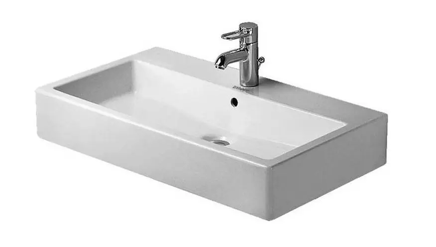 Duravit Vero - Umyvadlo nábytkové 80x47 cm, s 1 otvorem pro baterii, s WonderGliss, alpská bílá 04548000271