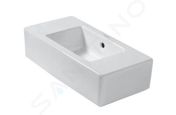 Duravit Vero - Handwaschbecken 500x250 mm, ohne Hahnnoch, mit WonderGliss, Alpinweiß 07035000001