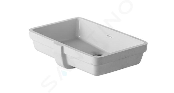 Duravit Vero - Lavabo ad incasso 485x315 mm, bianco alpino 0330480000