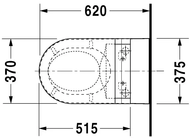 Duravit Toilet Seat Matching Starck 2, Happy D. and Darling, Toilet Lid Made of Urea Duroplast, Toilet Lid with Stainless Steel Hinges, White, 66910000