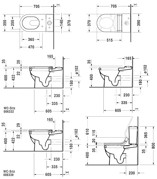Duravit Starck 3 WC Kombi mit HygieneGlaze, Weiß 21410900001