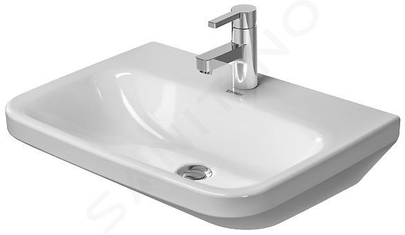 Duravit DuraStyle - Waschbecken Med, 60x44 cm, 1 Hahnloch, Weiß, mit WonderGliss 23246000001