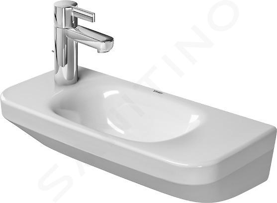 Duravit DuraStyle - Umývadielko, 500x220 mm, bez prepadu, bez otvoru na batériu, biela 0713500000