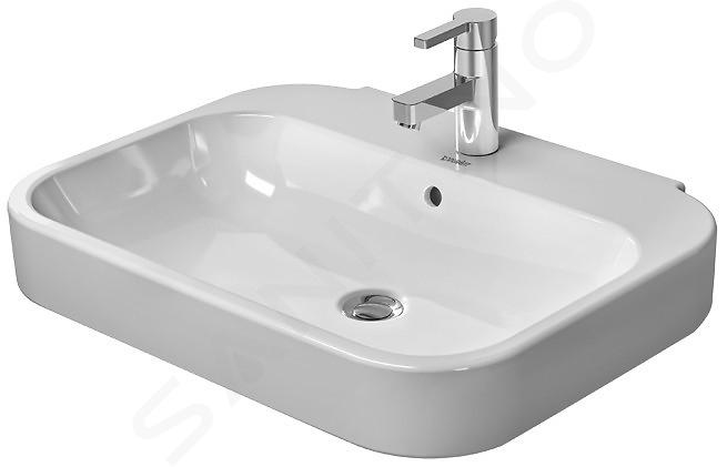 Duravit Happy D.2 - Lavabo 60x48 cm, avec un trou pour robinetterie, avec WonderGliss, blanc alpin 23166000001
