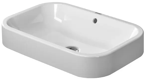 Duravit Happy D.2 - Umývadlo na dosku, 600x400 mm, bez otvoru na batériu, alpská biela 2314600000