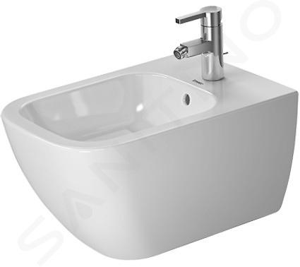 Duravit Happy D.2 - Bidet ścienny, 365x540 mm, otwór na baterię, biały 2258150000