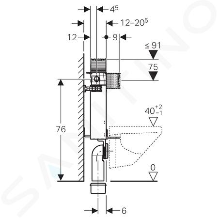 Geberit Combifix Omega Cassetta di Scarico WC