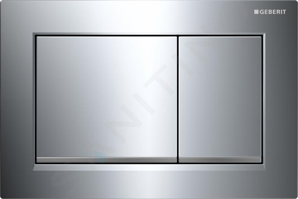 Geberit Omega30 - Ovládací tlačítko splachování, lesklý chrom/chrom mat 115.080.KH.1