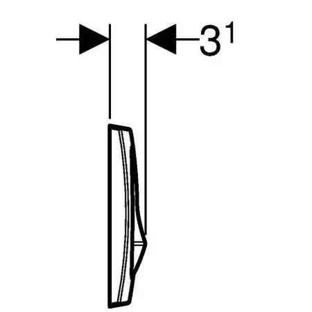 Geberit Delta - Betätigungsplatte DELTA20, Alpinweiß 115.100.11.1