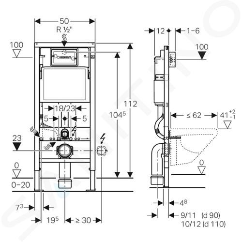 DUOFIX Cassetta di scarico da incasso By Geberit