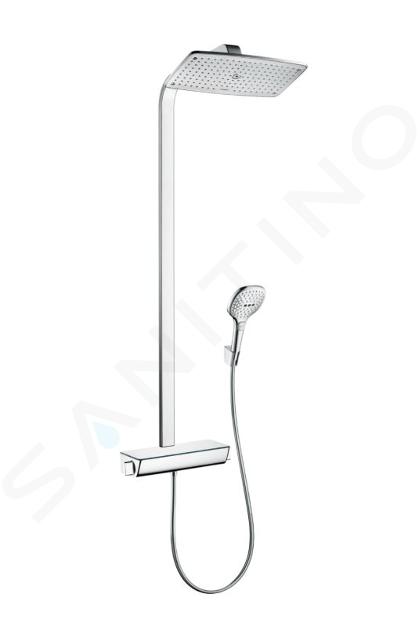 Hansgrohe Raindance Select E - Duschsäule Showerpipe 360 mit Thermostatbatterie, EcoSmart 9 l/min, verchromt 27286000