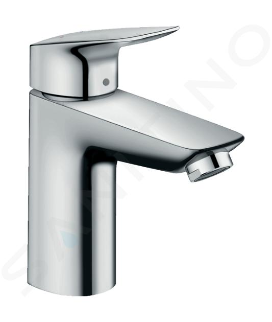 Hansgrohe Logis - Miscelatore monocomando 100 per lavabo, con sistema di scarico, cromato 71100000