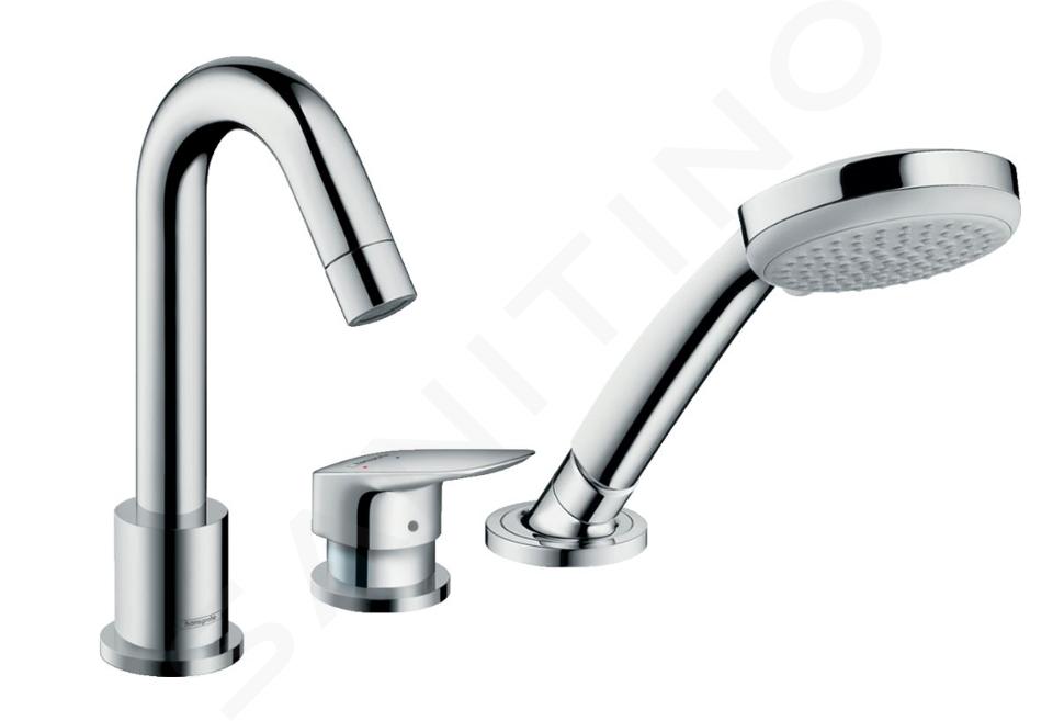 Hansgrohe Logis - Grifo para borde de bañera, instalación de 3 orificios, cromo 71310000