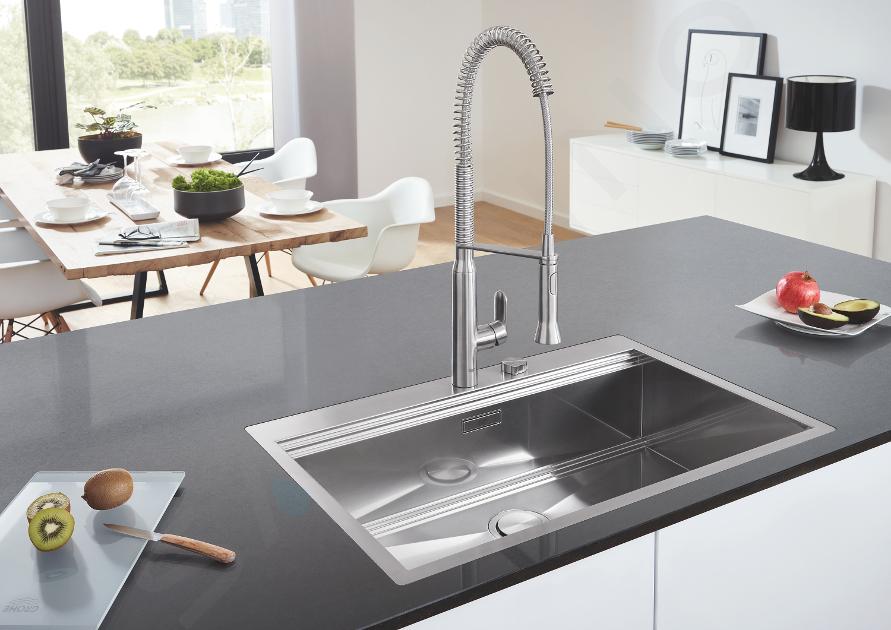 Grohe K7 - Miscelatore monocomando per lavello, supersteel