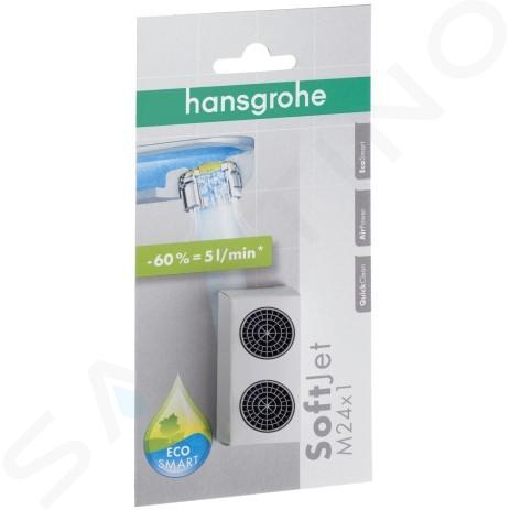 Hansgrohe Accessoires - Mousseur SoftJet M24 x 1 avec limiteur de débit à 5 l/min, chrome 13182000