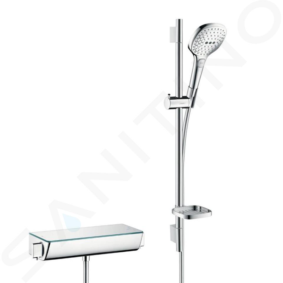 Hansgrohe Raindance Select E - Set doccia 120 con termostato Ecostat Select, 3 getti, cromato 27038000