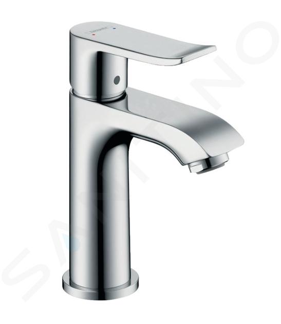 Hansgrohe Metris New - Miscelatore monocomando 100 per lavamani senza sistema di scarico, cromato 31186000