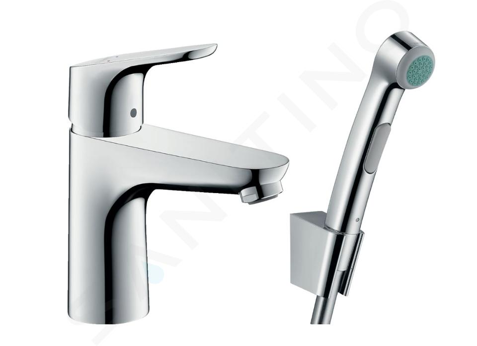 Hansgrohe Focus E2 - Bateria umywalkowa 100, z główką prysznicową Bidette, chrom 31927000