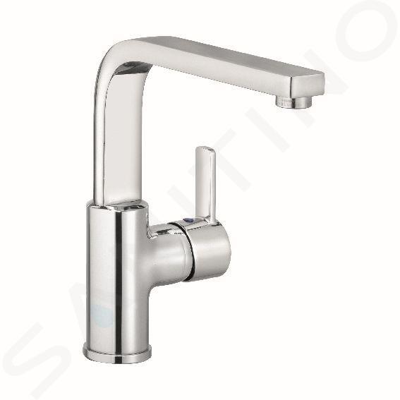 Kludi Zenta - Grifo monomando de lavabo con caño giratorio, cromo 420260575