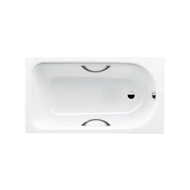 Kaldewei Advantage - Baignoire rectangulaire Saniform Plus Star 331, 150x70 cm, avec trous pour poignées, antidérapante, blanche 133130000001