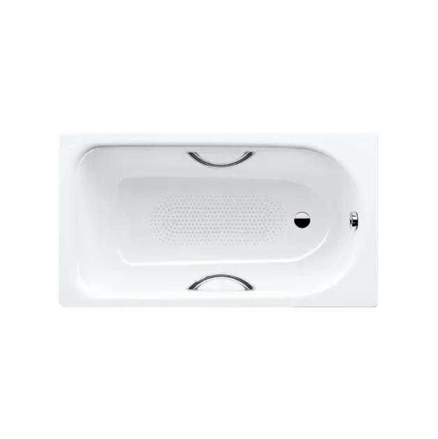 Levně Kaldewei Advantage - Obdélníková vana Saniform Plus Star 331, 150x70 cm, s otvory pro madla, celoplošný antislip, Perl-Effekt, bílá 133134013001