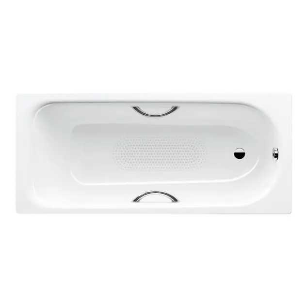 Levně Kaldewei Advantage - Obdélníková vana Saniform Plus Star 332, 160x70 cm, s otvory pro madla, celoplošný antislip, Perl-Effekt, bílá 133234013001