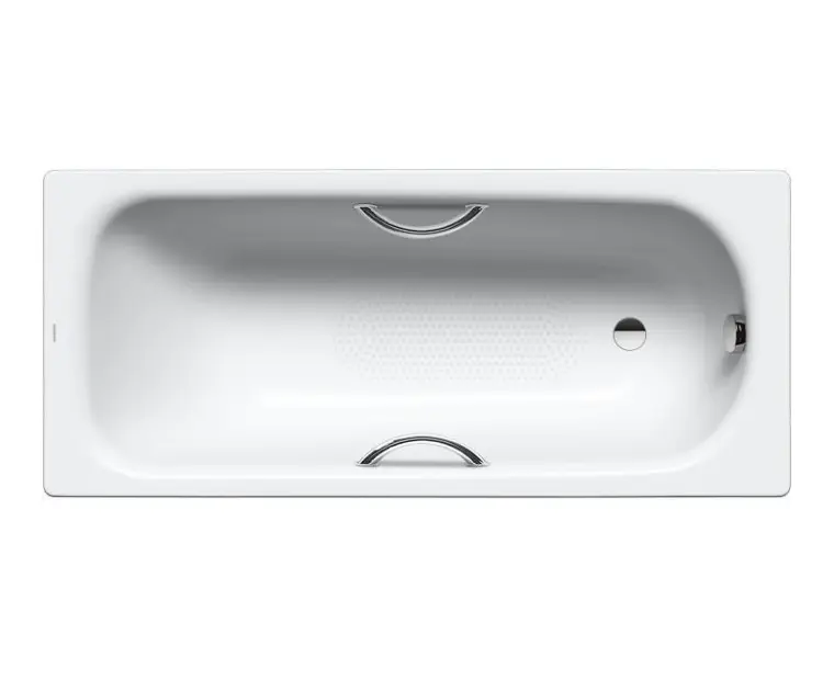 Kaldewei Advantage - Baignoire Saniform Plus Star 334, 170x73 cm, avec trous pour poignées, antidérapant sur toute la largeur, effet Perl, blanc 133434013001