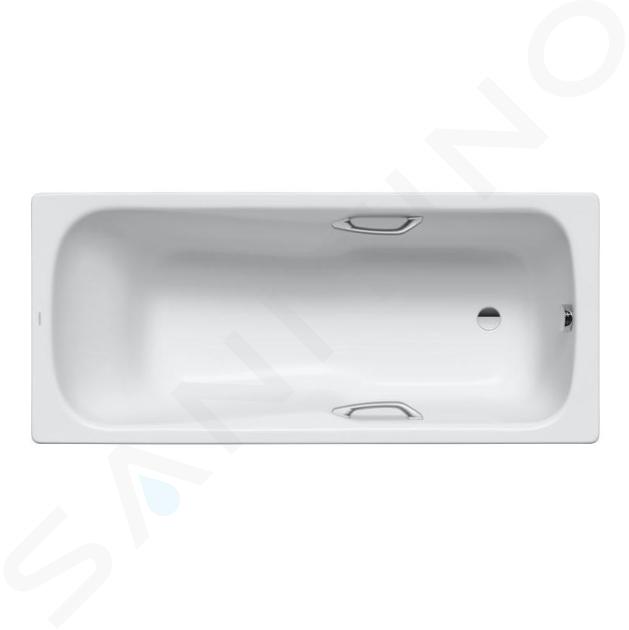 Kaldewei Advantage - Rechteckige Badewanne Saniform Plus Star 335, 1700x700 mm, mit Grifflöchern, Perl-Effekt, weiß 133500013001