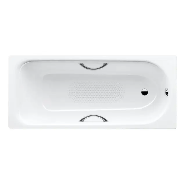 Kaldewei Advantage - Baignoire rectangulaire Saniform Plus Star 335, 170x70 cm, avec trous pour poignées, antidérapante sur toute la surface, blanche 133534010001