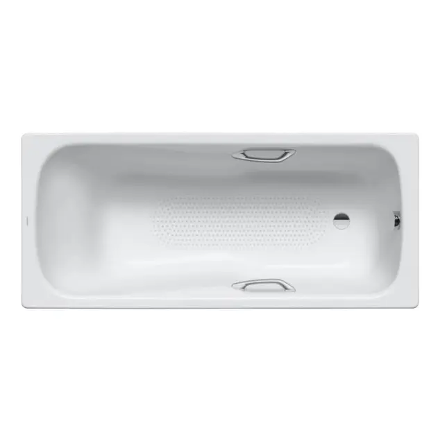 Levně Kaldewei Advantage - Obdélníková vana Saniform Plus Star 336, 170x75 cm, s otvory pro madla, celoplošný antislip, bílá 133634010001