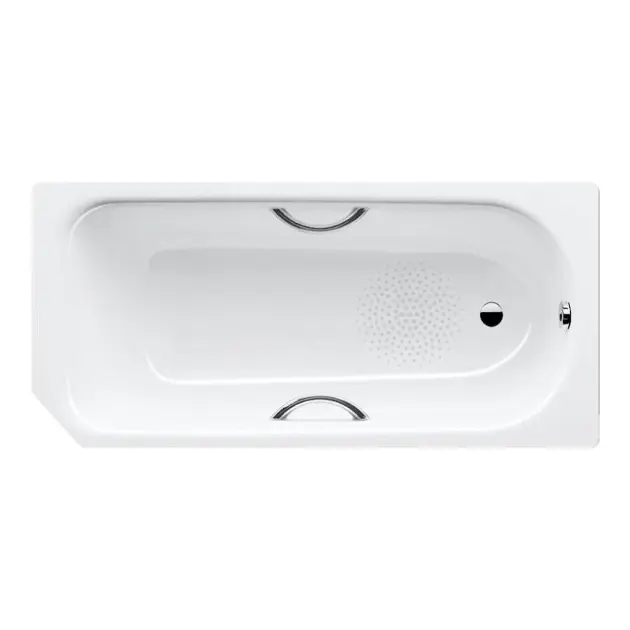 Levně Kaldewei Advantage - Obdélníková vana Saniform V1 Star 332, 160x70 cm, s otvory pro madla, antislip, bílá 134030000001