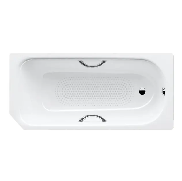 Levně Kaldewei Advantage - Obdélníková vana Saniform V1 Star 332, 160x70 cm, s otvory pro madla, celoplošný antislip, bílá 134034010001